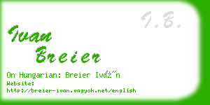 ivan breier business card